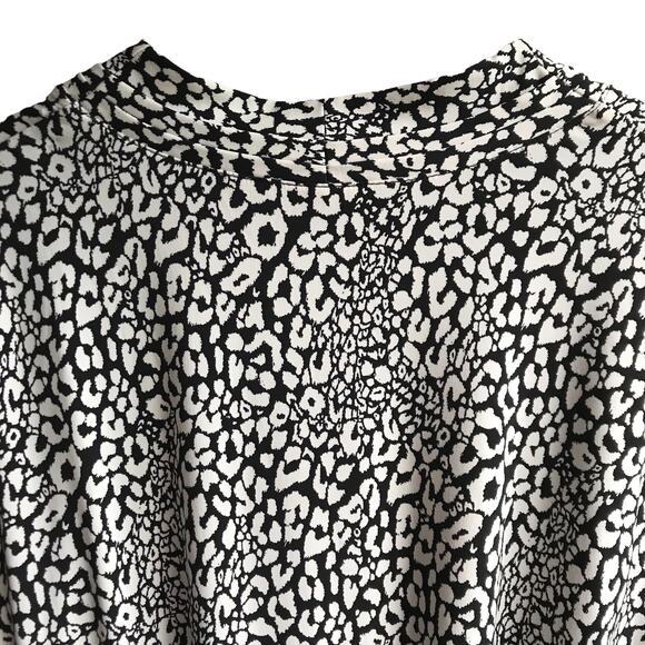 Liz Claiborne Animal Print Wrap Dress Size 1X Jersey 3/4 Sleeves Knee Length - Picture 9 of 16